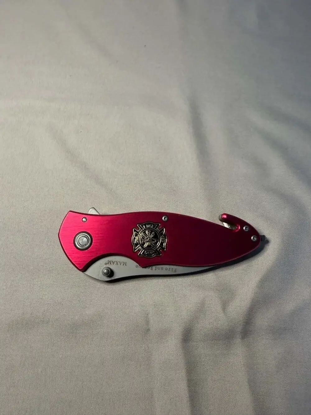 Maxam Fire and Rescue Knife Set with Tin Box